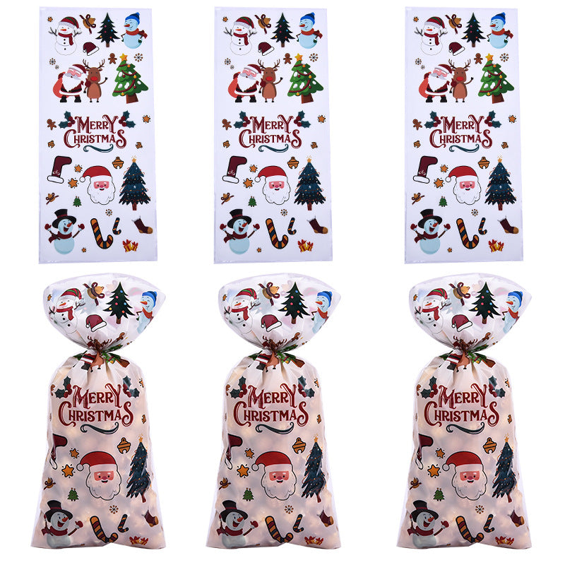 Wholesale Christmas OPP Transparent Ice and Snow Festival Candy Glass Paper (50 pieces per bag)